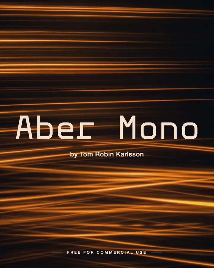 Aber Mono font by Tom Robin Karlsson