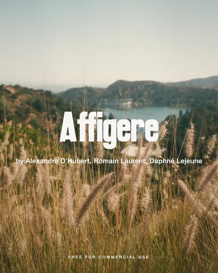 Affigere font by Alexandre D'Hubert, Romain Laurent, Daphné Lejeune