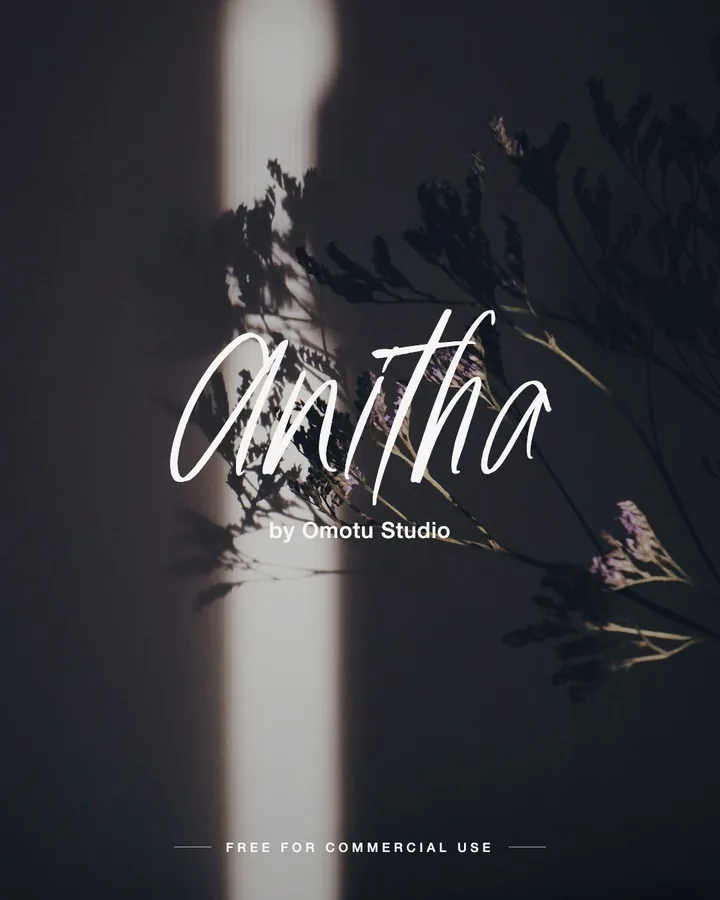 Anitha font by Omotu Studio