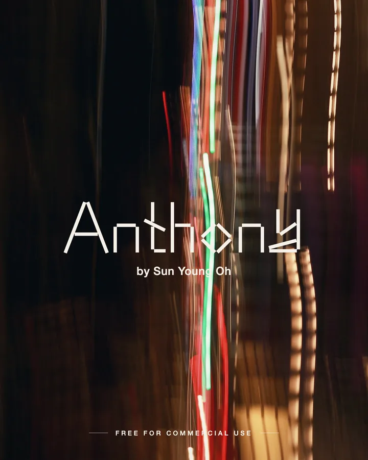 Anthony font by Sun Young Oh