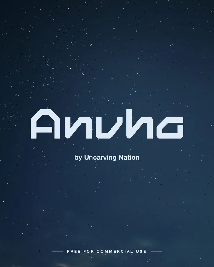 Anvha font by Uncarving Nation