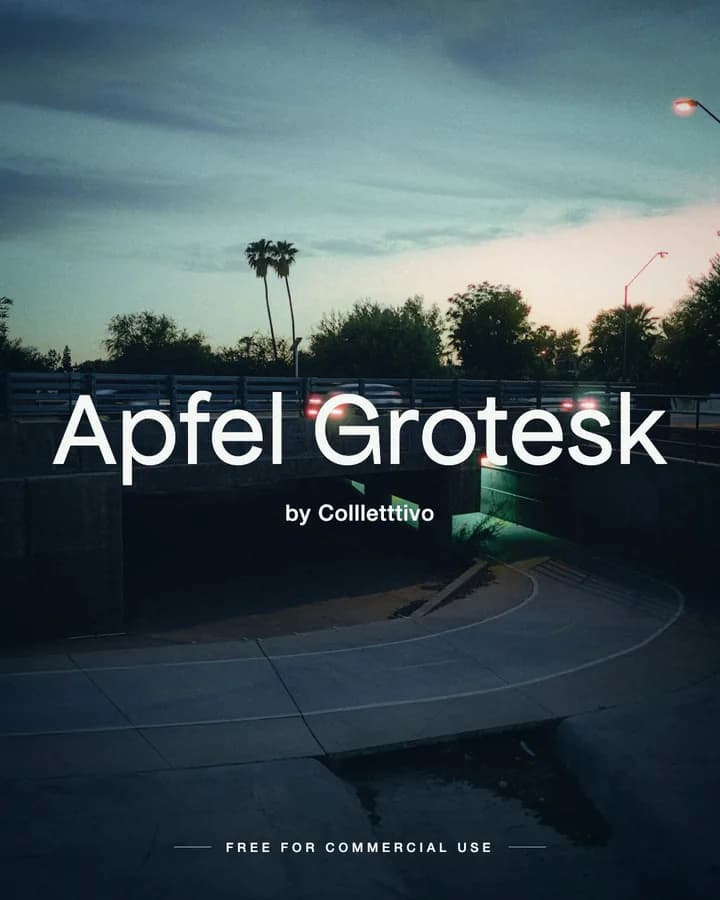 Apfel Grotesk font by Collletttivo