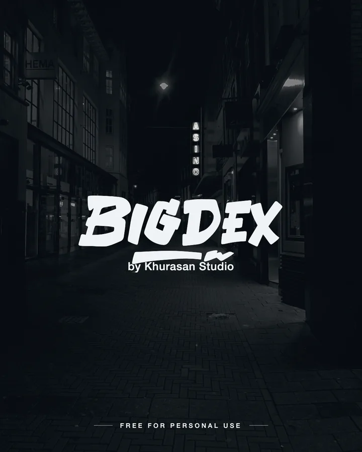 Bigdex font by Khurasan Studio