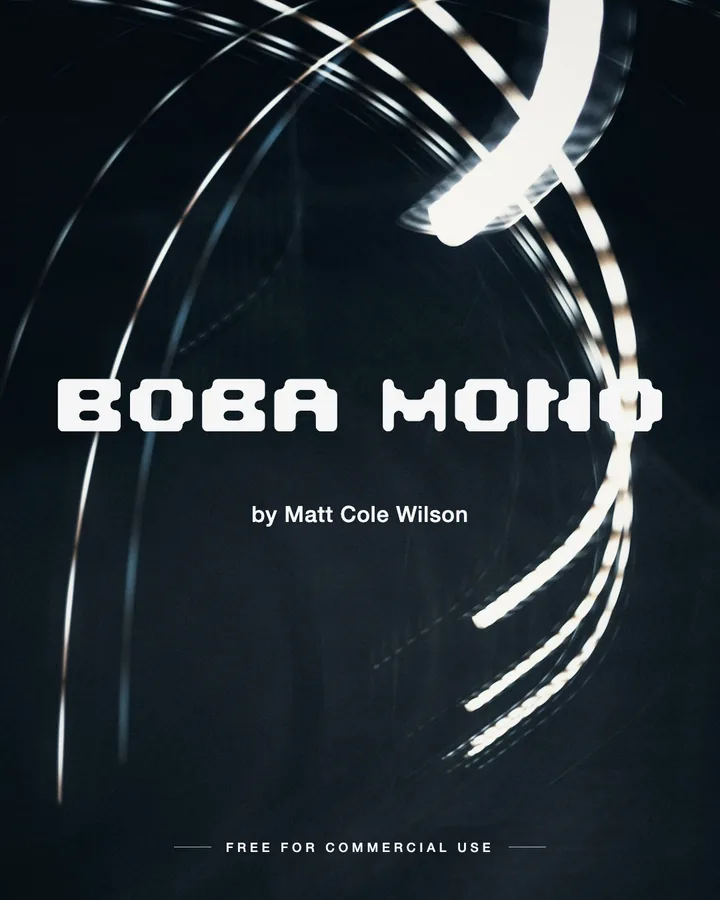 Boba Mono font by Matt Cole Wilson