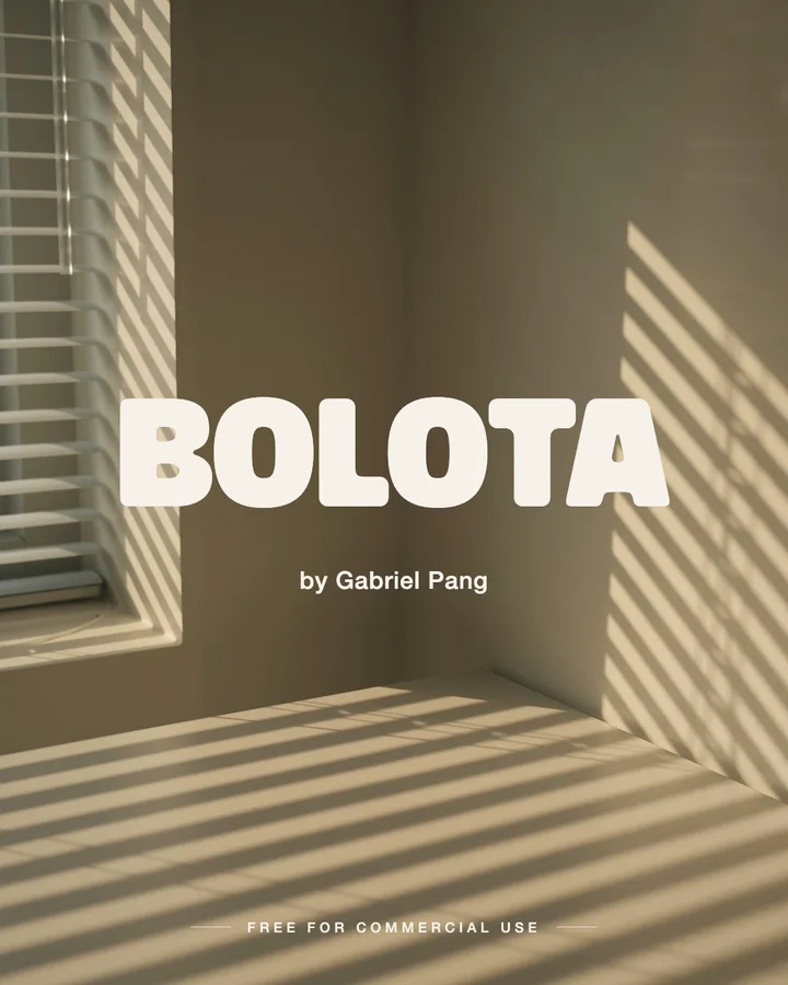 Bolota font by Gabriel Pang