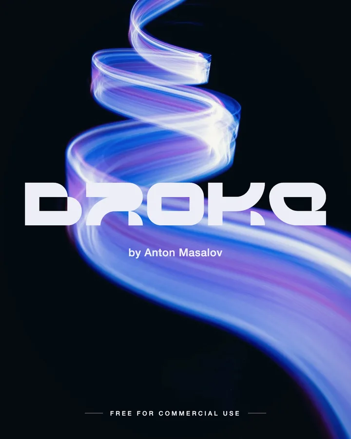 Broke font by Anton Masalov