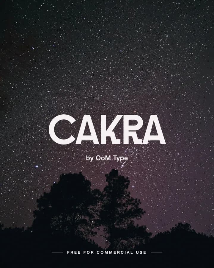 Cakra font by OoM Type
