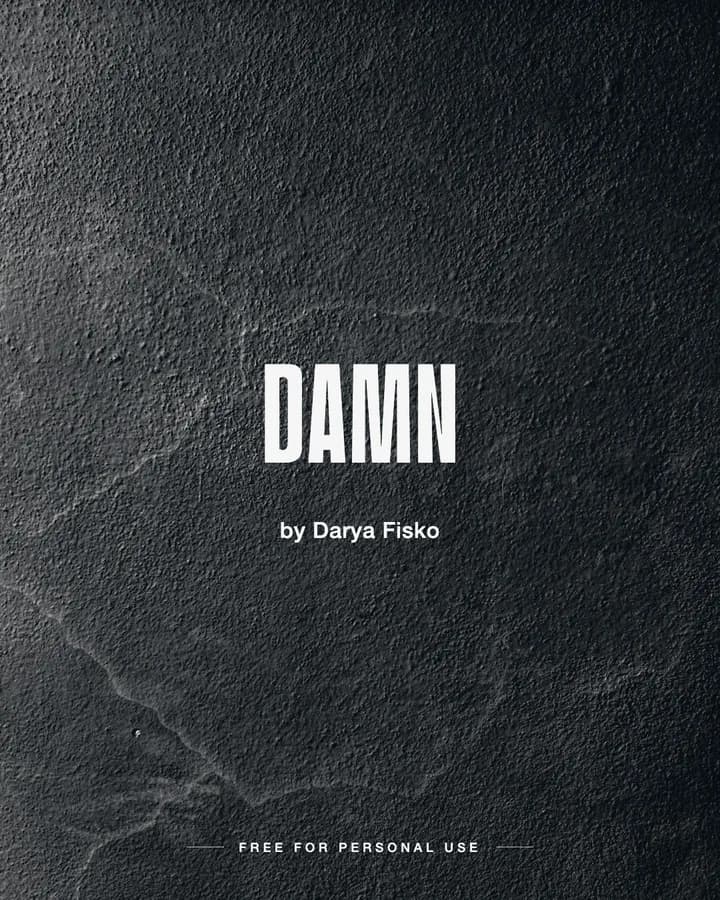 DAMN font by Darya Fisko
