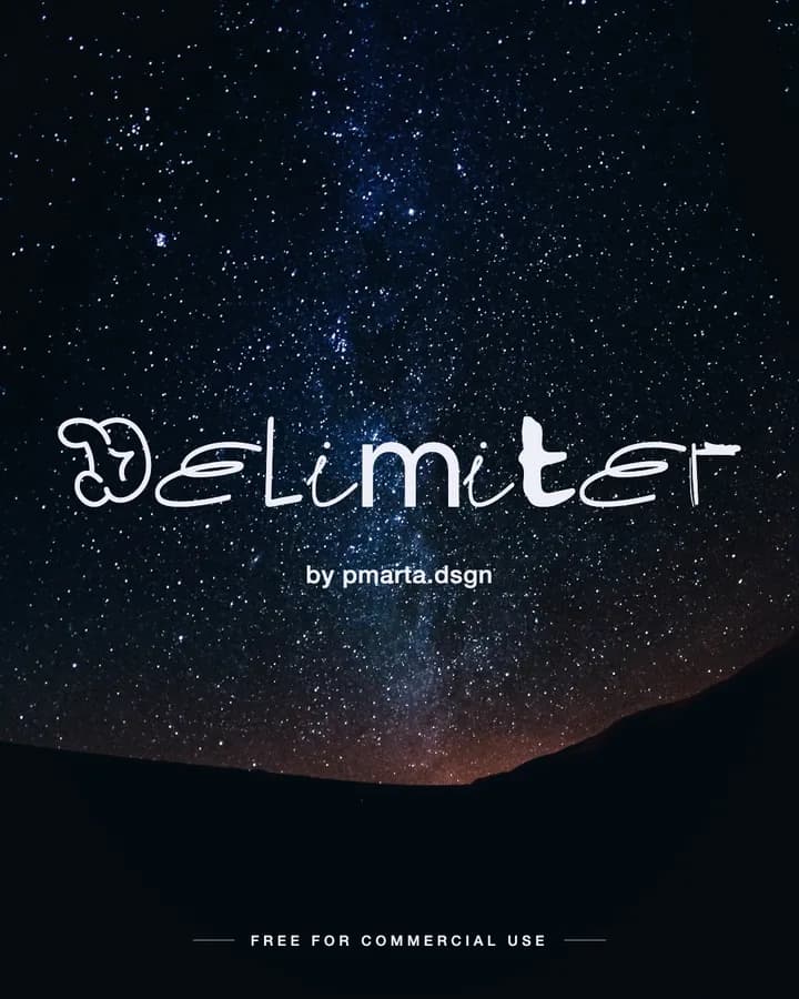 Delimiter font by pmarta.dsgn