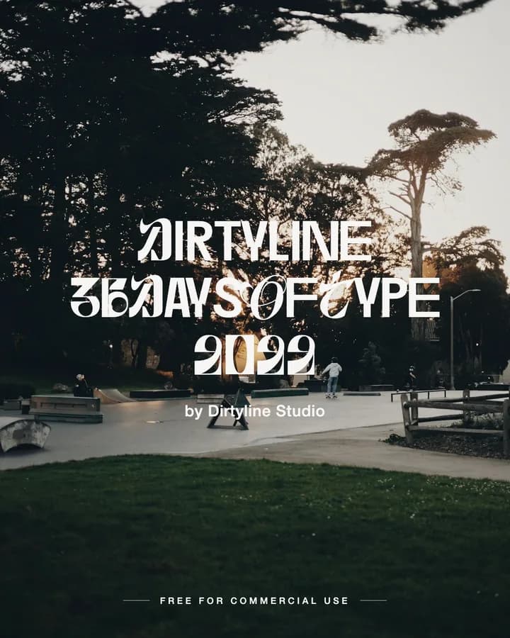 Dirtyline 36DaysOfType 2022 font by Dirtyline Studio
