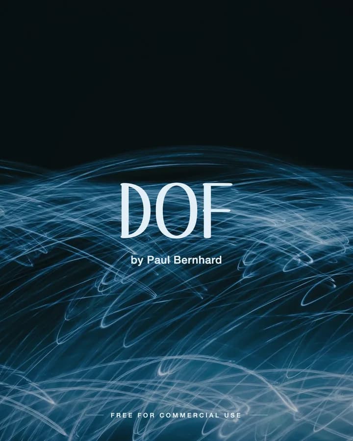 DOF font by Paul Bernhard