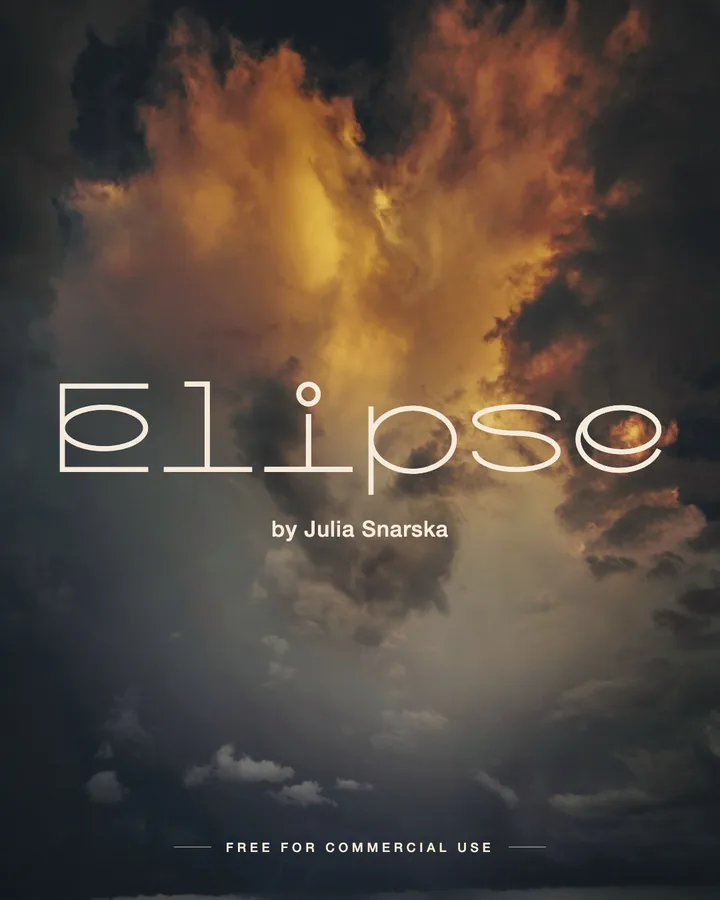 Elipse font by Julia Snarska