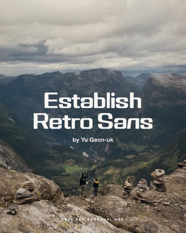 Establish Retro Sans font by Yu Geon-uk