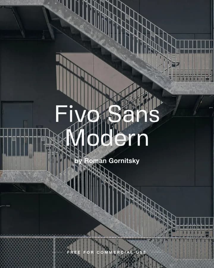 Fivo Sans Modern font by Roman Gornitsky