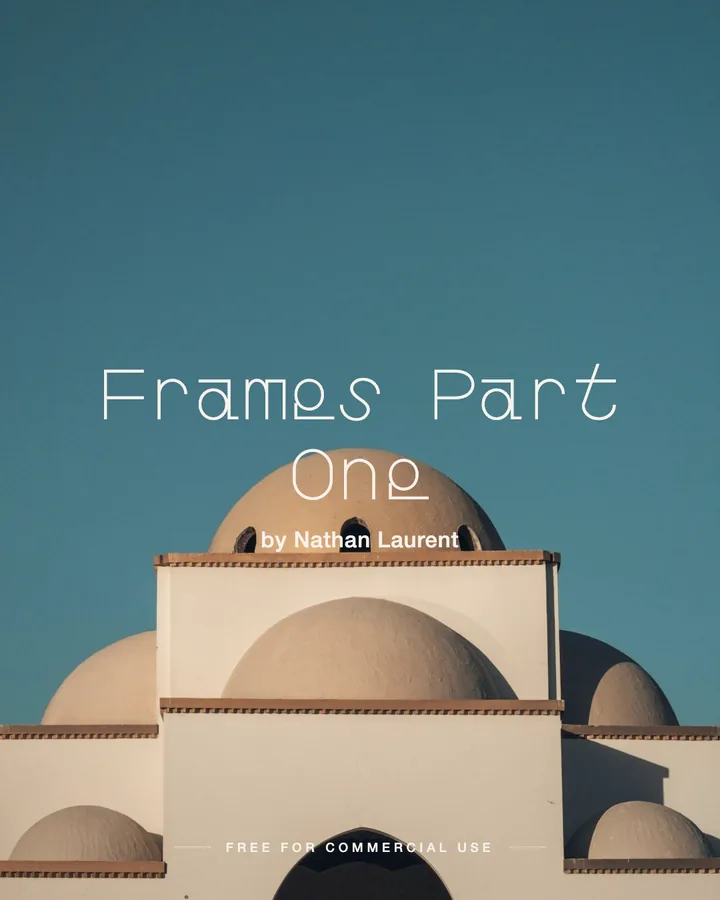 Frames Part One font by Nathan Laurent