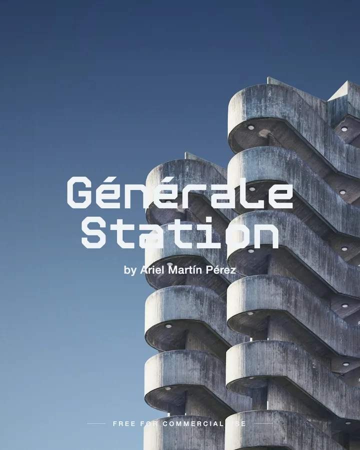 Générale Station font by Ariel Martín Pérez
