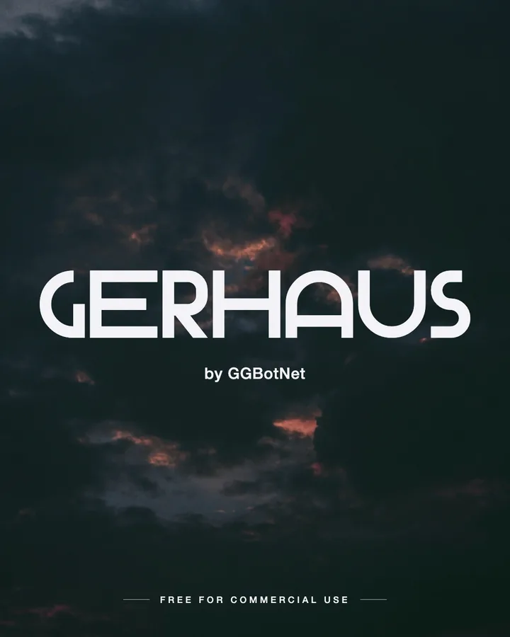 Gerhaus font by GGBotNet