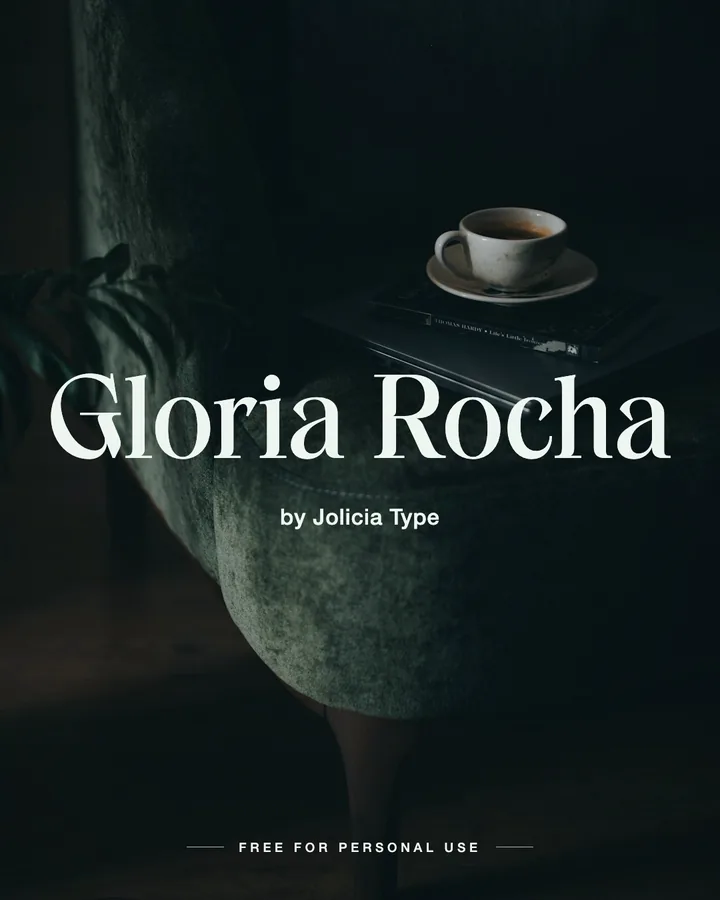 Gloria Rocha font by Jolicia Type