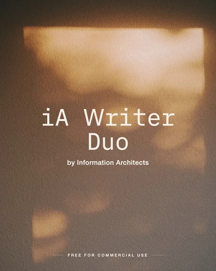 iA Writer Duo font by Information Architects