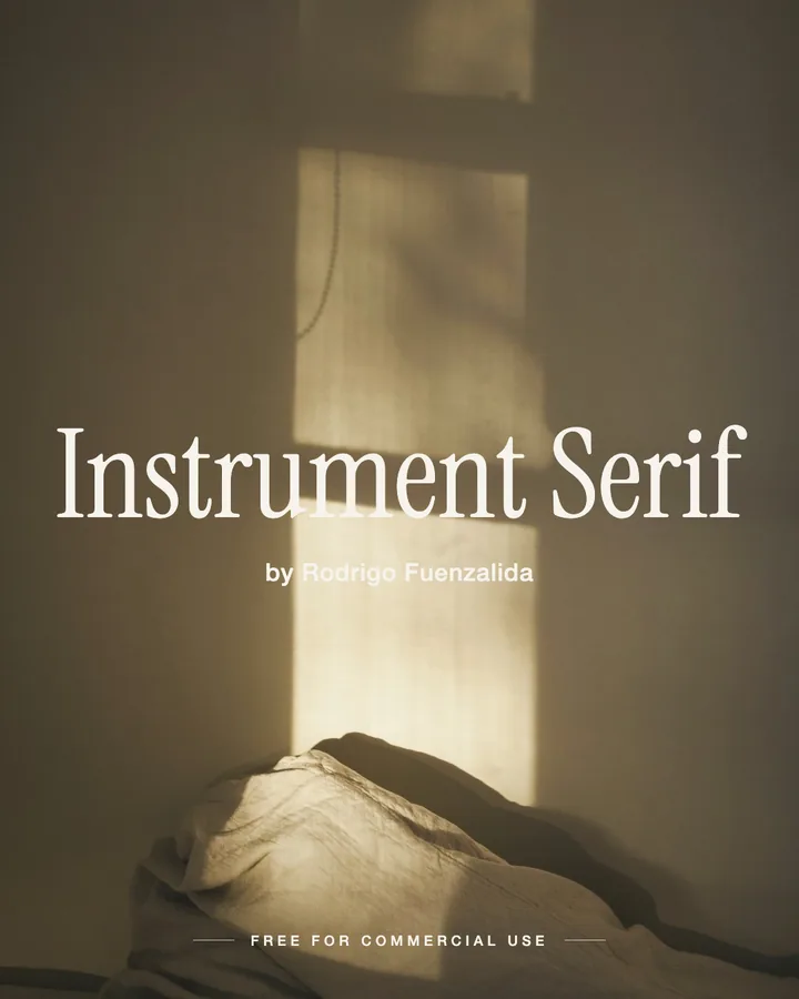 Instrument Serif font by Rodrigo Fuenzalida