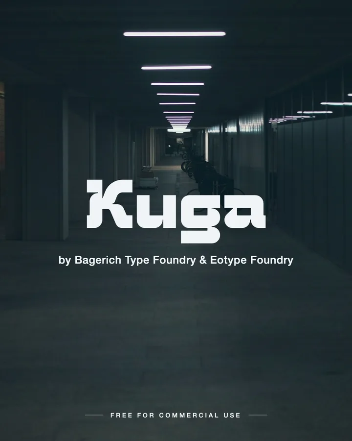 Kuga font by Bagerich Type Foundry & Eotype Foundry