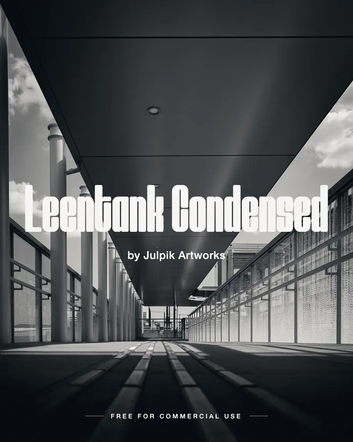 Leentank Condensed font by Julpik Artworks