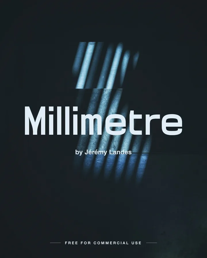 Millimetre font by Jérémy Landes
