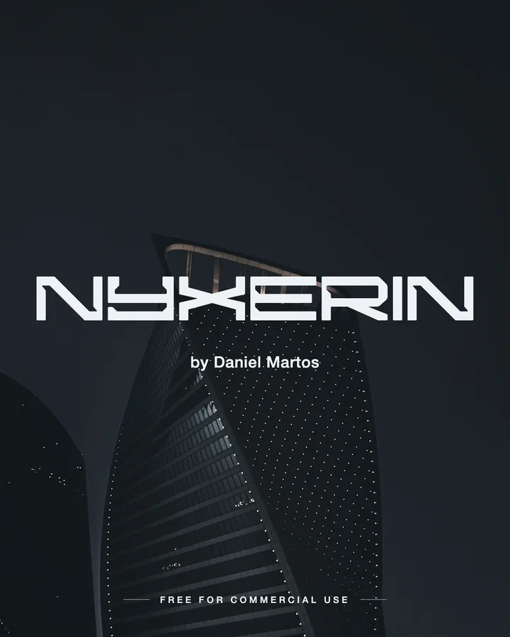 NYXERIN font by Daniel Martos