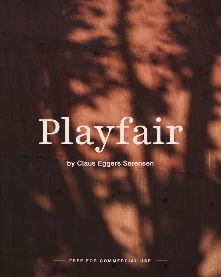 Playfair font by Claus Eggers Sørensen