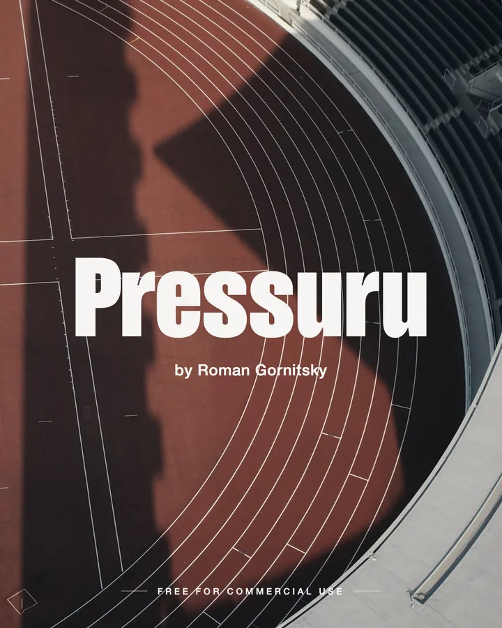 Pressuru font by Roman Gornitsky