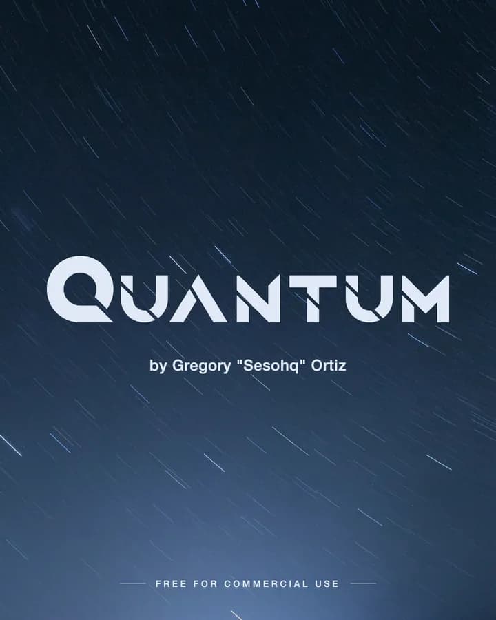 Quantum font by Gregory "Sesohq" Ortiz