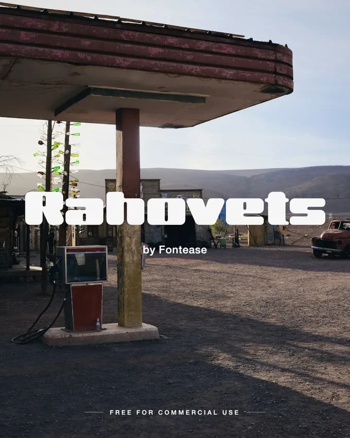 Rahovets font by Fontease
