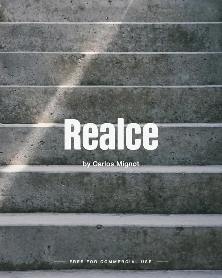 Realce font by Carlos Mignot