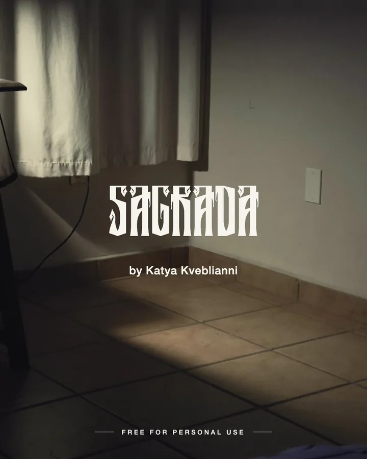 SAGRADA font by Katya Kveblianni