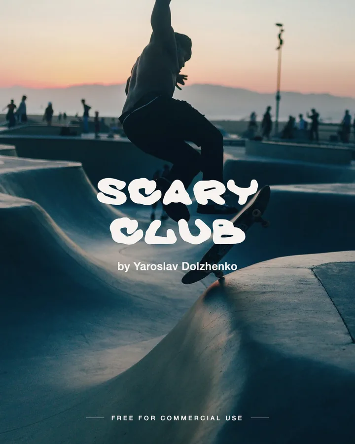 Scary Club font by Yaroslav Dolzhenko