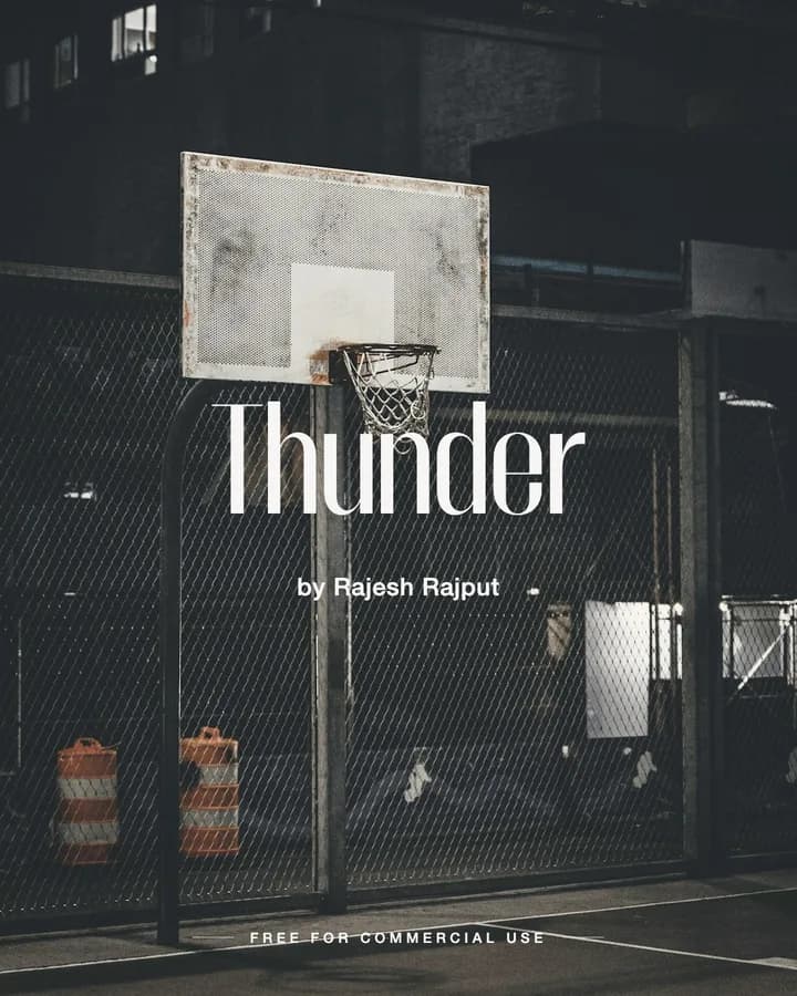 Thunder font by Rajesh Rajput