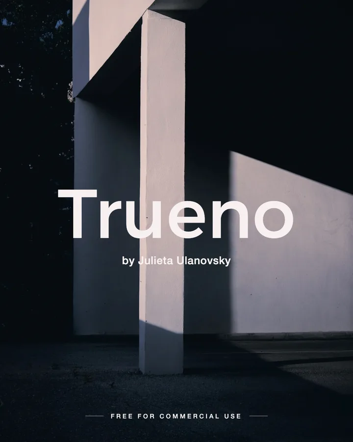 Trueno font by Julieta Ulanovsky